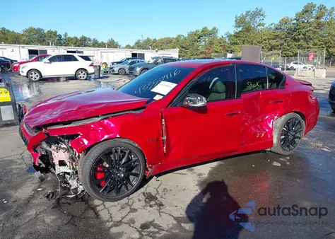 2020 Infiniti Q50 Red Sport 400 Awd из США, поврежденный, VIN JN1FV7AR8LM660126